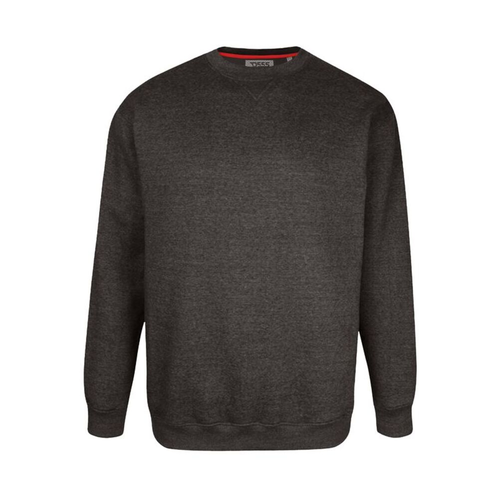 Duke Mens D555 Sweat Rockford Crew Neck Kingsize Sweater / Grey